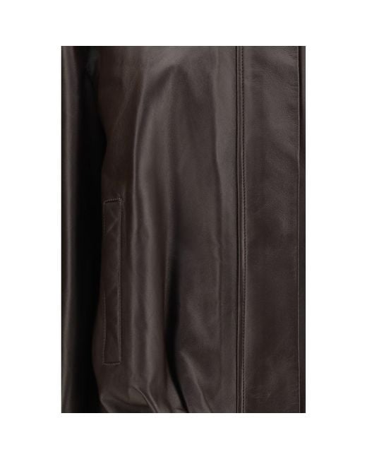 Arma Black Brown Leather Bomber