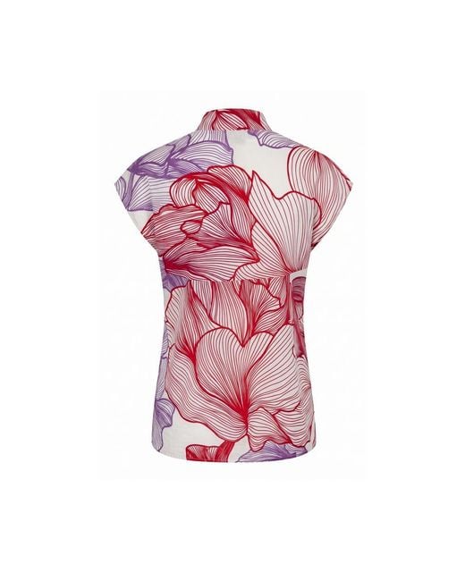 Malo Pink Red Cotton Shirt