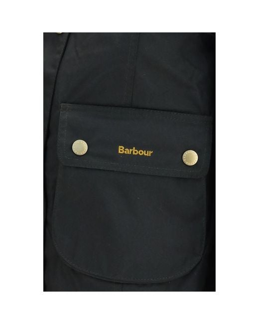 Barbour Black Bicolor Cotton Shell Jacket