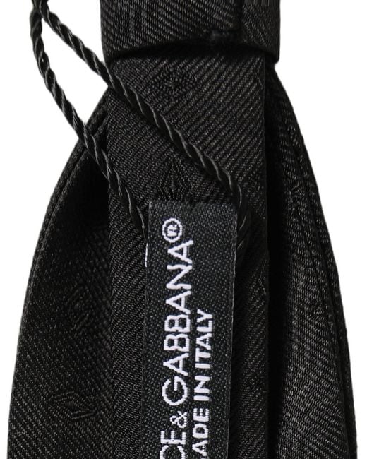 Dolce & Gabbana Men Black 100% Silk Adjustable Neck Papillon Bow Tie for men