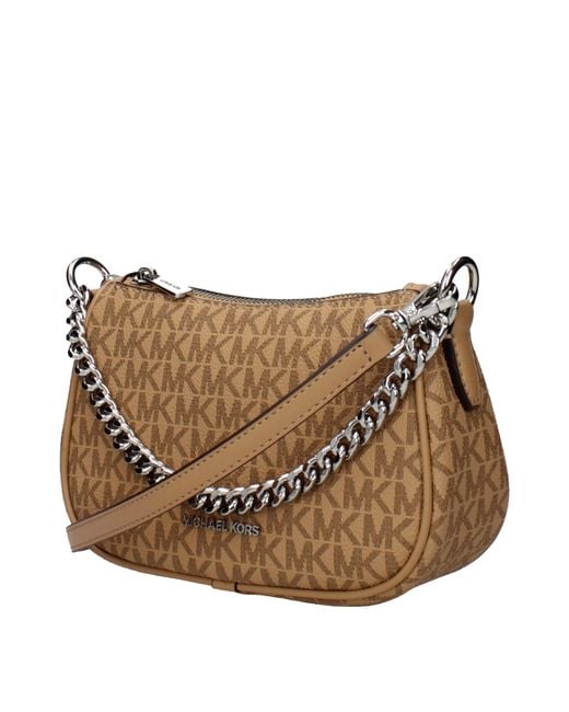 Michael Kors Brown Carmela Handbag For Fabric/Hazelnut