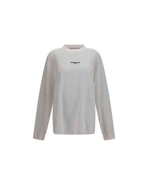 Alexander Wang Gray White Cotton T