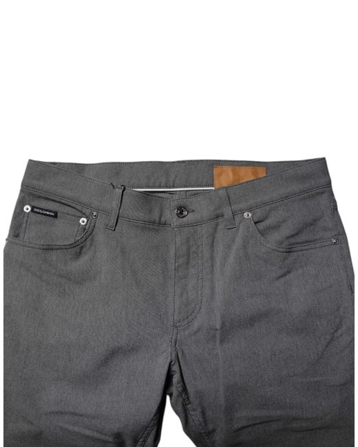 Dolce & Gabbana Black Slimfit Cotton Stretch Jeans for men