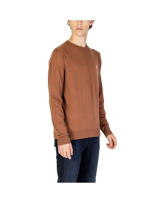 U.S. POLO ASSN. Brown Beige Cotton Sweatshirt for men