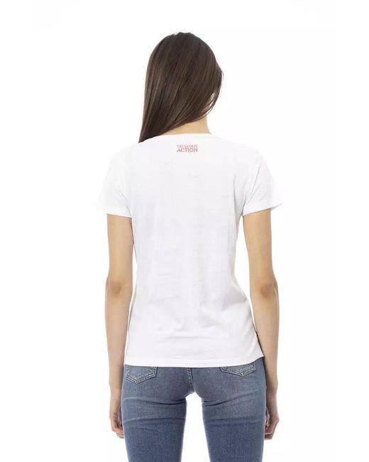 TRUSSARDI ACTION White Cotton Tops & T
