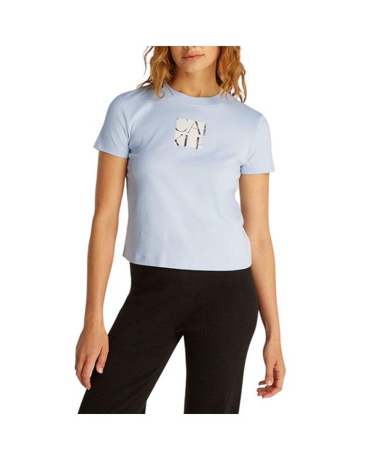 Calvin Klein Blue Cotton Rigenerato Tops & T