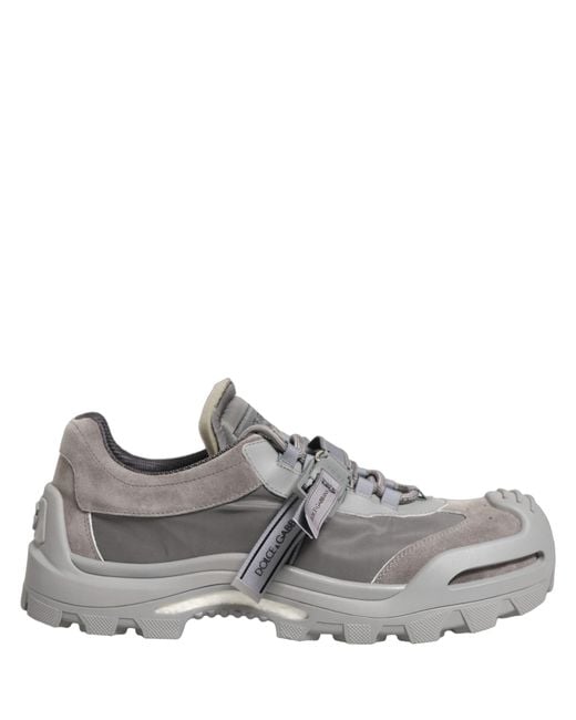 Dolce & Gabbana Gray Airmaster Panelled Low Top Men Sneakers Shoes for men