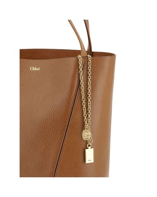 Chloé Brown Spin Shoulder Bag