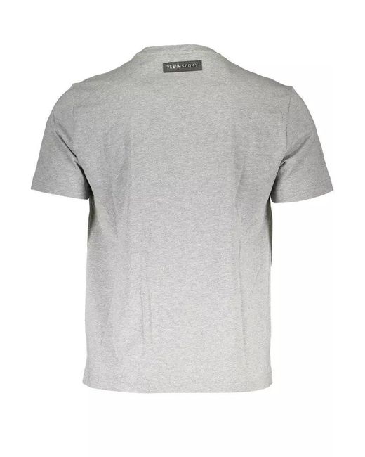 Philipp Plein Gray Cotton T-shirt for men