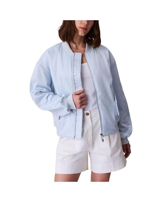 Calvin Klein Blue Recycled Polyester Bomber