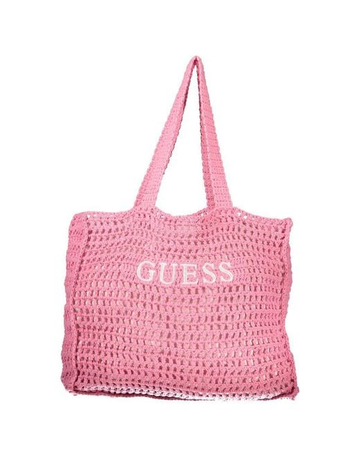 Guess Pink Cotton 's Shoulder Bag