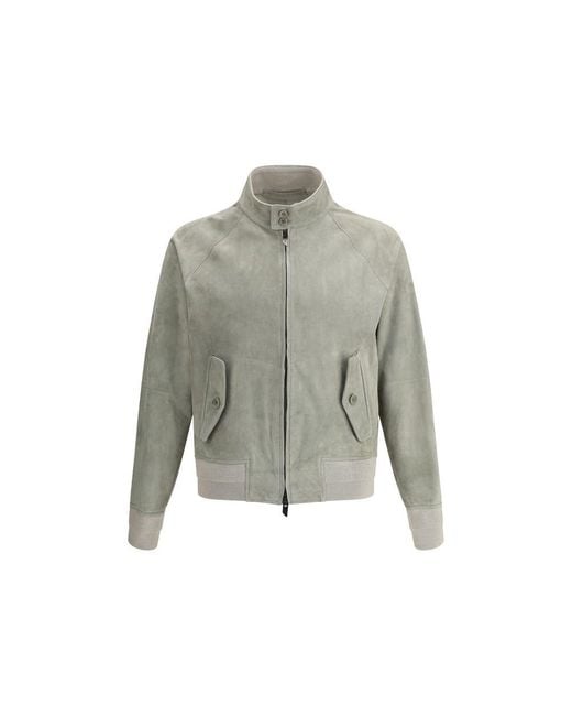 Salvatore Santoro Gray Suede Jacket for men