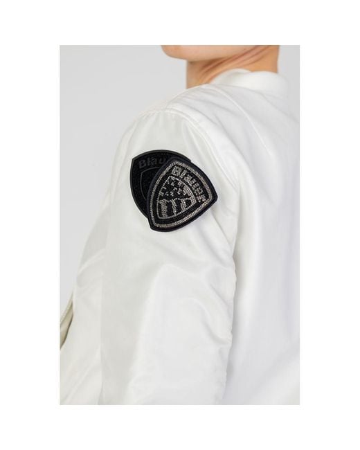 Blauer White Polyamide Jackets & Coat
