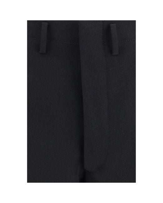Prada Blue Black Wool Oves Aries Dress Pants for men