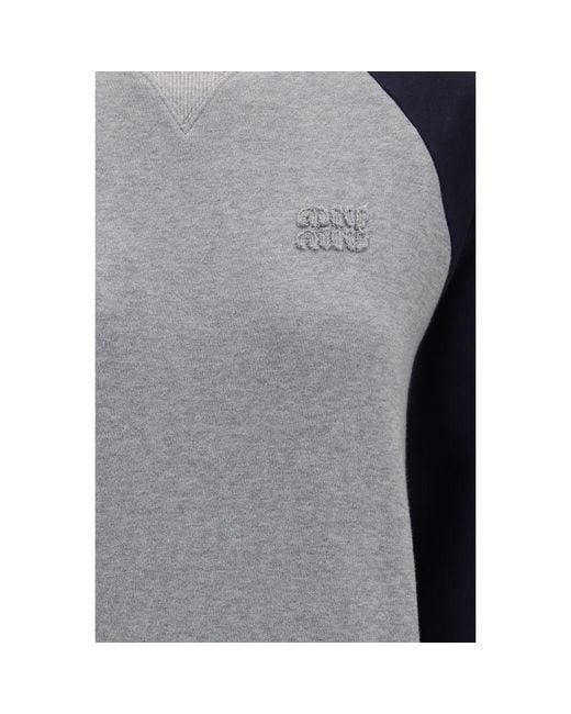 Miu Miu Blue Multicolor Cotton Sweatshirt