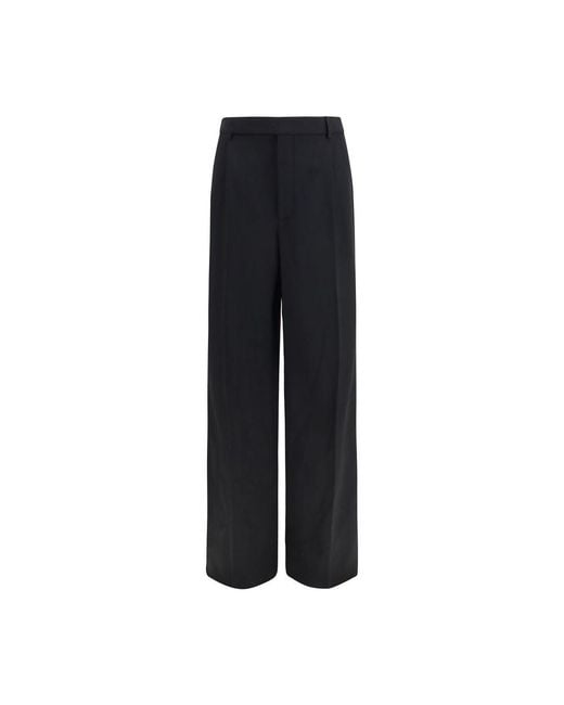 Saint Laurent Black Wool Oves Aries Dress Pants for men
