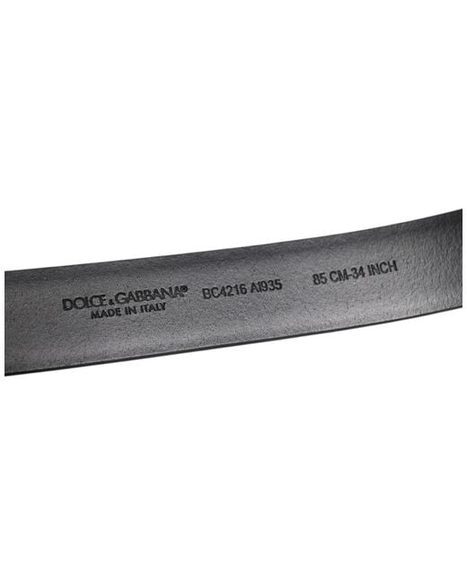 Dolce & Gabbana Black Buckled Leather Belt for men
