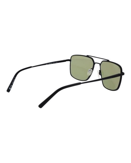 Serengeti Green Black Metal Sunglasses for men