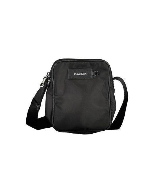 Calvin Klein Black Polyester Shoulder Bag for men