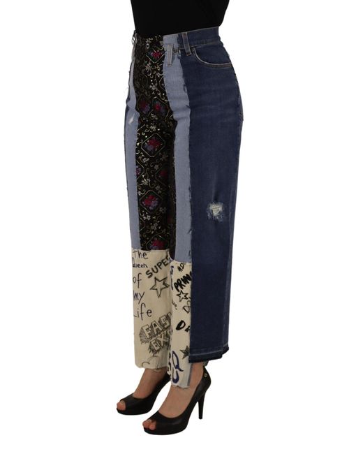 Dolce & Gabbana Black High-Waist Wide-Cut Jeans