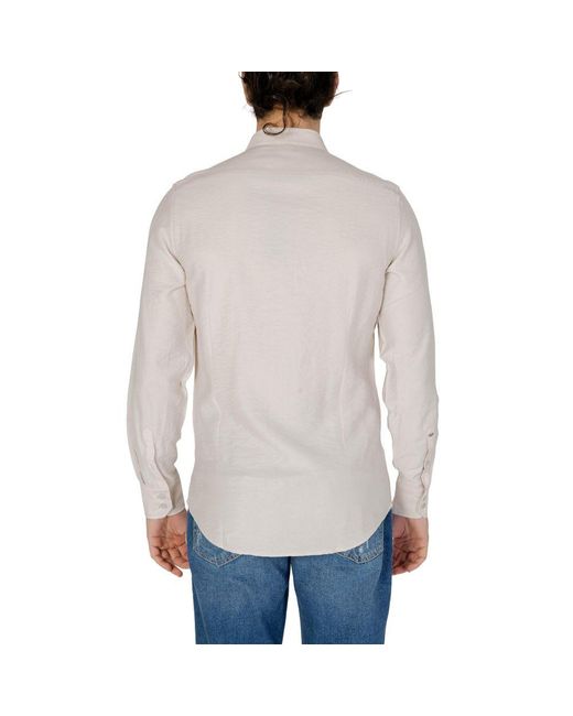 Antony Morato Gray Beige Viscose Dress Shirt for men
