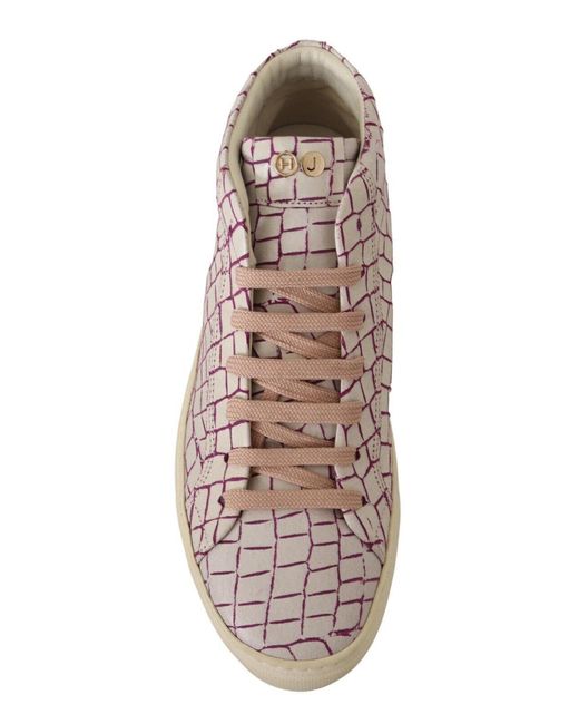 HIDE & JACK Black Chic & Burgundy Mid-Cut Leather Sneakers for men