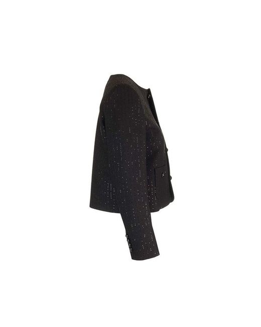 Céline Black Chelsea Sequin Detailed Jacket