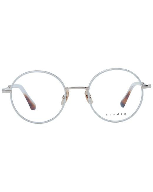 Sandro Metallic White Stainless Steel Glasses (frames) for men