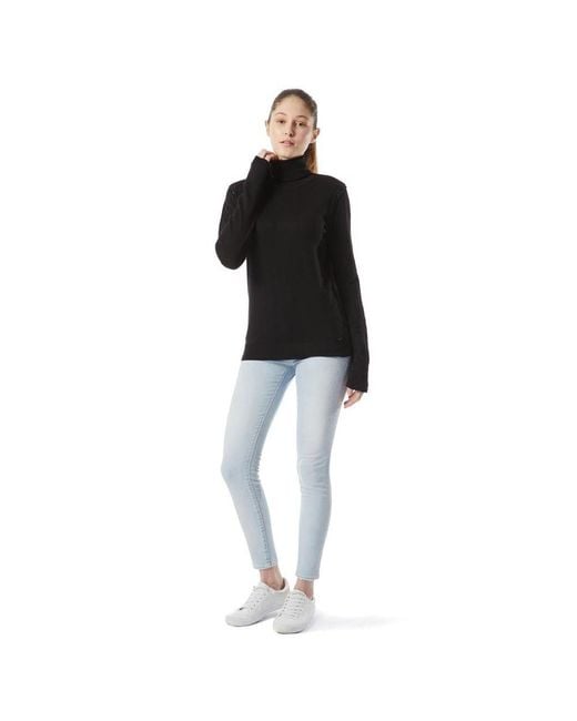 Gas Black Cotton Turtleneck
