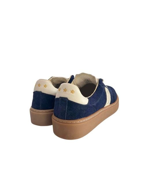Pantofola D Oro Blue Suede Men Sneakers for men