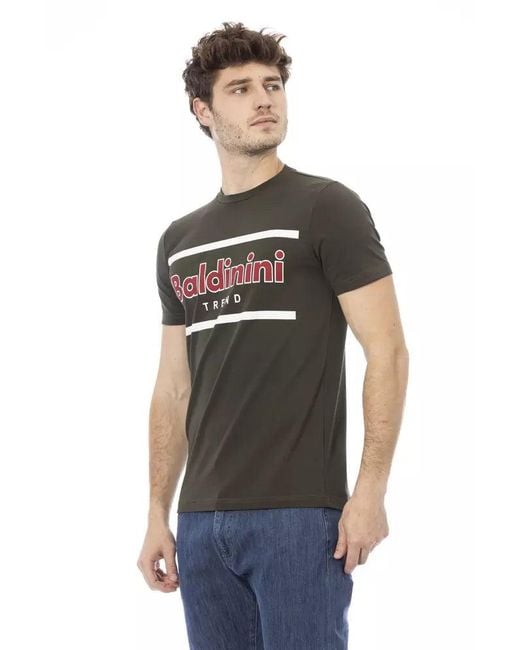 Baldinini Green Cotton T-shirt for men