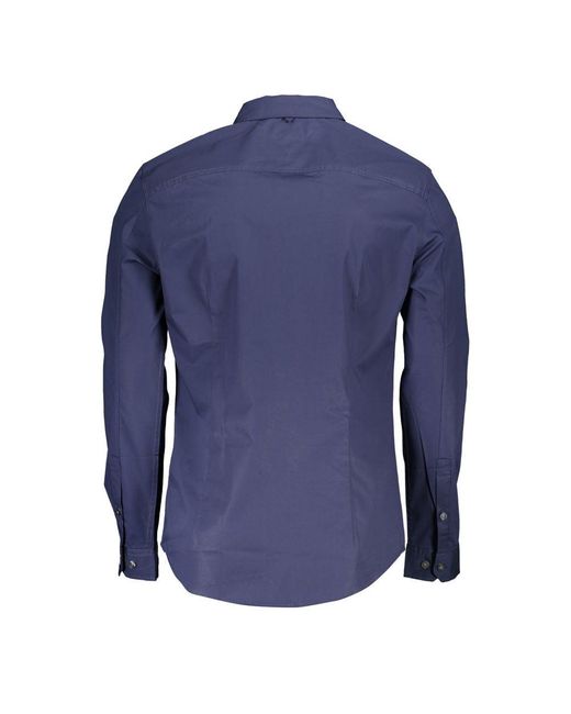 Tommy Hilfiger Blue Elegant Slim Fit Long Sleeved Shirt for men