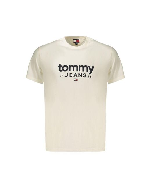 Tommy Hilfiger Natural Bianco Cotton Men's T for men