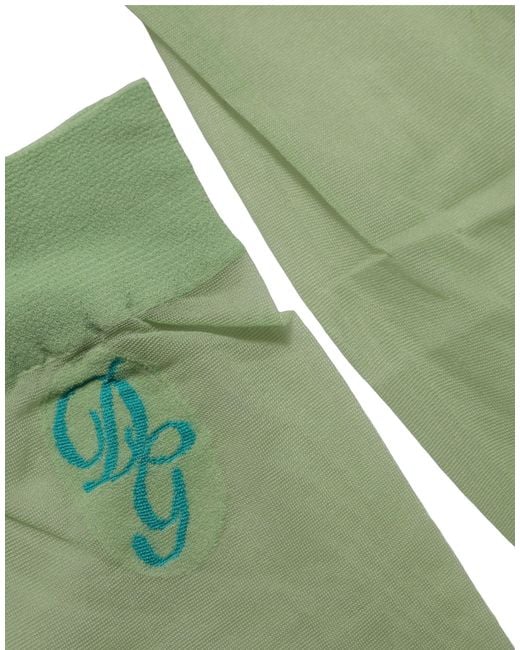 Dolce & Gabbana Green Knee High Sheer Nylon Accessory Socks