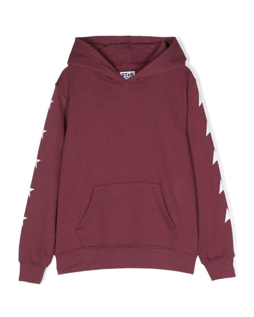 Golden Goose Deluxe Brand Purple Star/ Boy's Hoodie Sweatshirt/ Big Multistar Printed
