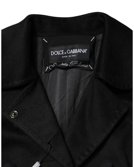 Dolce & Gabbana Black Wool Sartoria Italiano Blazer Jacket for men