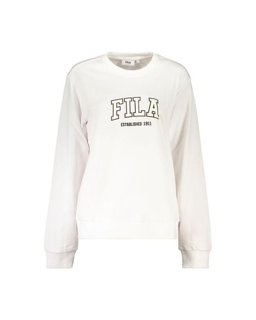 Fila White Cotton 's Sweatshirt