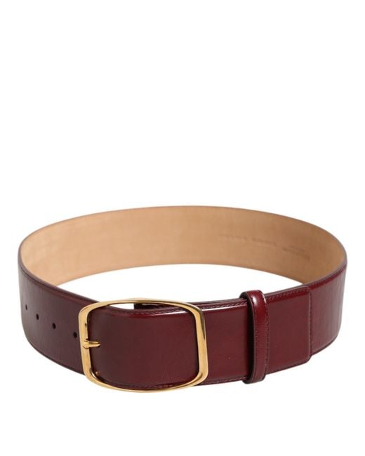 Dolce & Gabbana Brown Wide Leather Belt