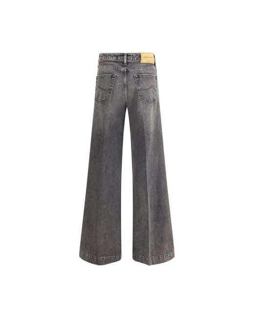 Jacob Cohen Gray Wide Leg Jeans