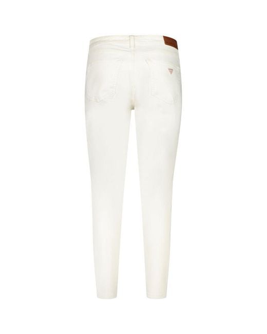 Guess White Cotton Skinny Jeans
