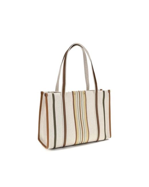 Chloé White Beige Cotton Shoulder Bag