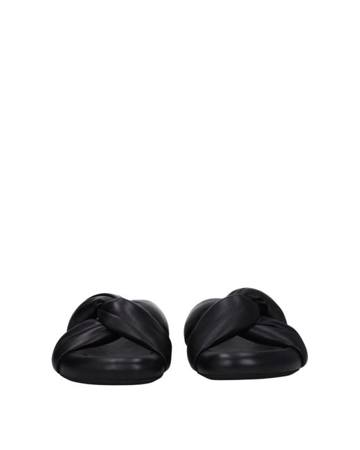 Marni Black Leather Slipper