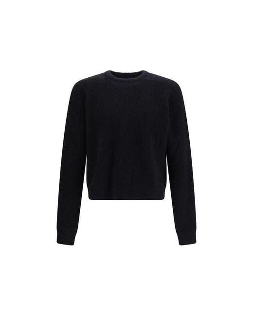 Rick Owens Black Alpaca Vicugna Pacos Sweatshirt for men