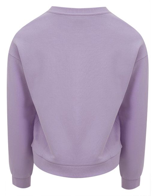 Armani Exchange Purple Glicine Sweatshirt With Perforated Logo