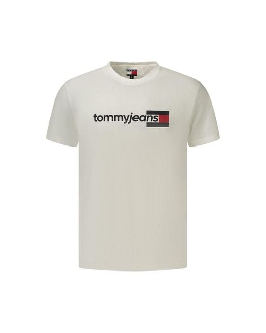 Tommy Hilfiger White Bianco Cotton Men's T for men