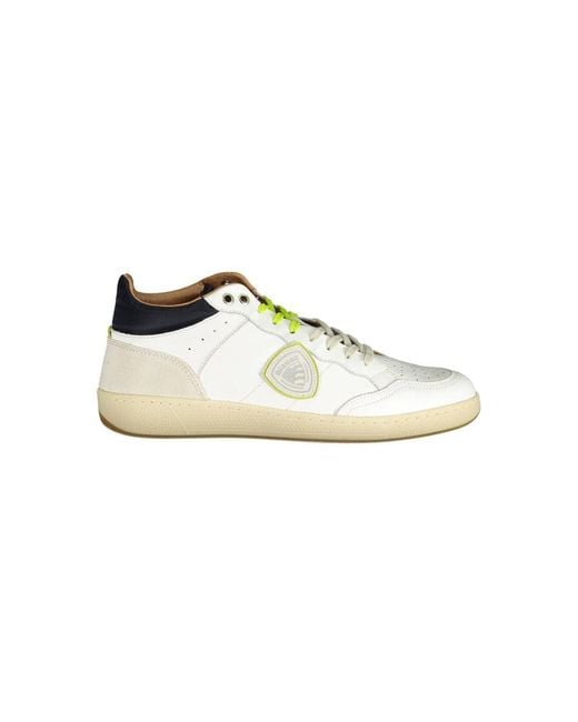 Blauer White Polyester Sneaker for men