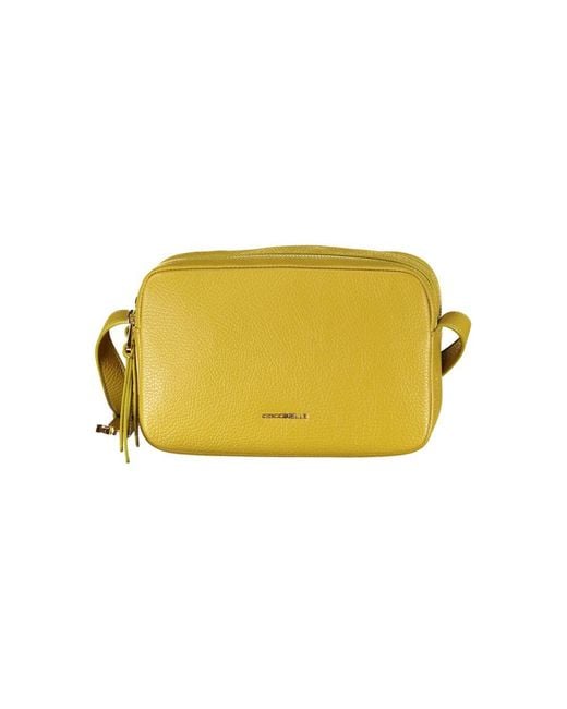 Coccinelle Yellow Leather Shoulder Bag