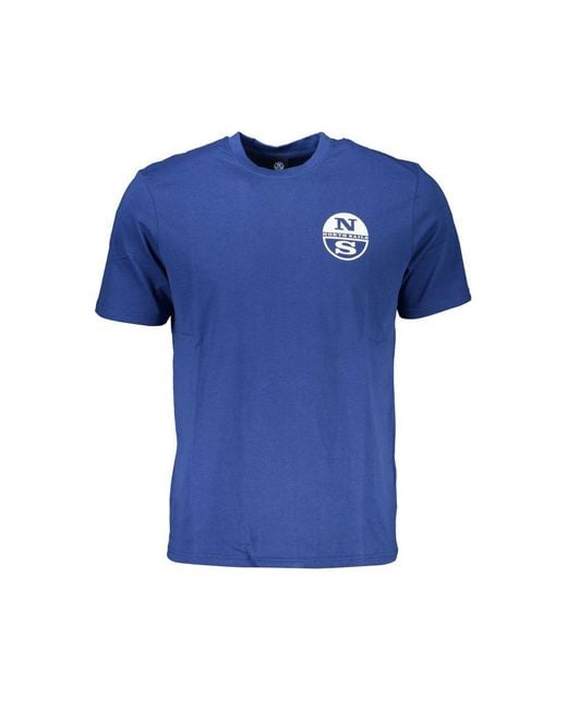 North Sails Blue Cotton T-Shirt for men