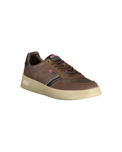 Norway 1963 Brown Polyester Sneaker for men