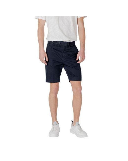Antony Morato Blue Cotton Bermuda Shorts for men